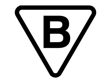 B Letter in Triangle Logo