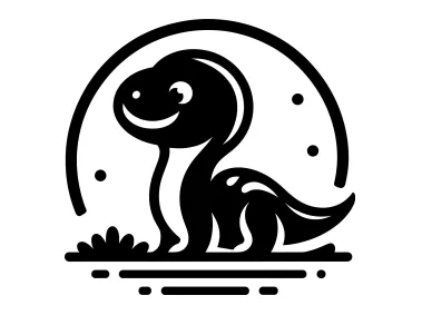 Baby Dinosaur in Circle Logo Template