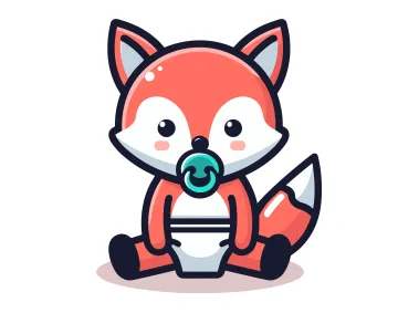 Baby Fox Logo Template