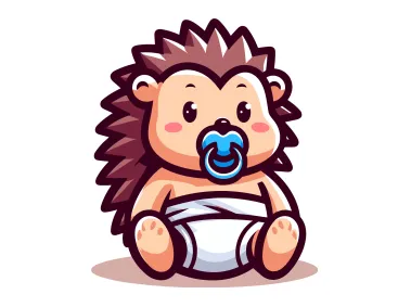 Baby Hedgehog Logo Template