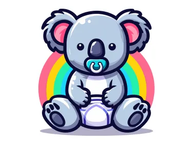 Baby Koala Logo Template