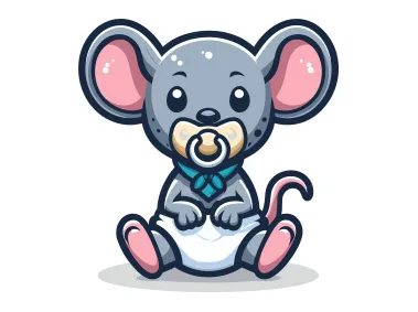 Baby Mouse Logo Template