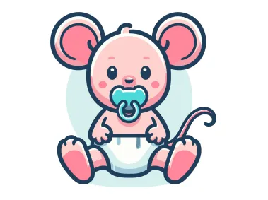 Baby Mouse Pink Logo Template