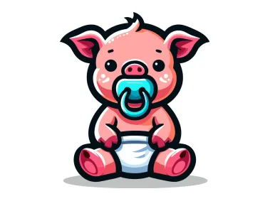 Baby Pig Logo Template