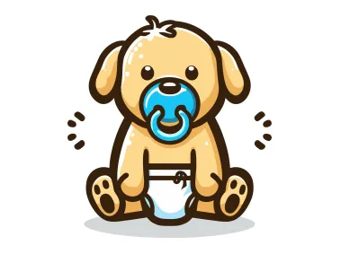 Baby Puppy with Diaper Logo