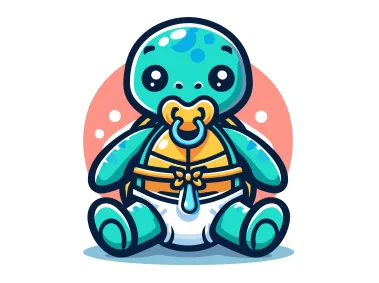 Baby Turtle Logo Template