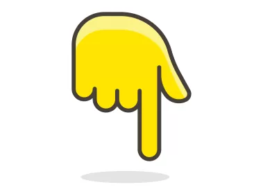 Backhand Index Pointing Down Emoji Logo