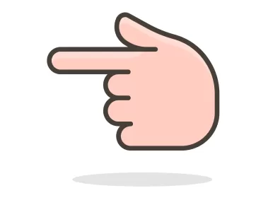 Backhand Index Pointing Left Emoji Logo