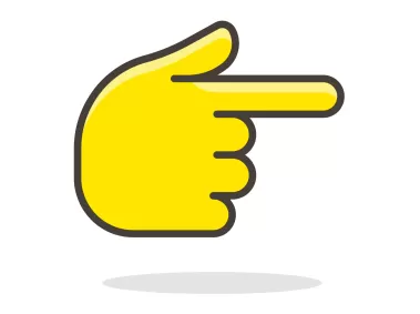 Backhand Index Pointing Right Emoji Logo