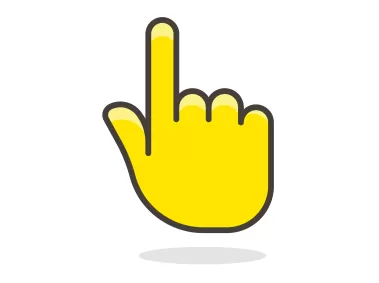 Backhand Index Pointing Up Emoji Logo