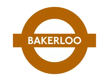 Bakerloo Line Roundel With Text Logo