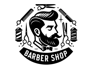Barber Shop Logo Template