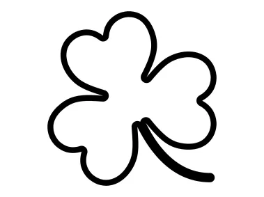 Basic Black Clover Flower Logo Template