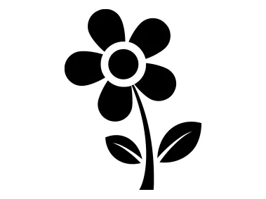 Basic Black Flower Logo Template