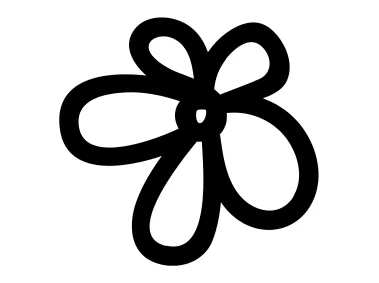 Basic SVG Black Flower Logo Template