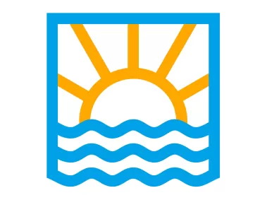 Beach Sunset Logo Template