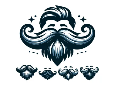 Beard Mustache Man Logo