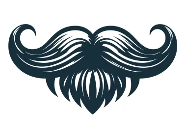 Beard Mustache SVG Logo Template