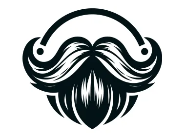 Beard Mustache Symbol Logo Template