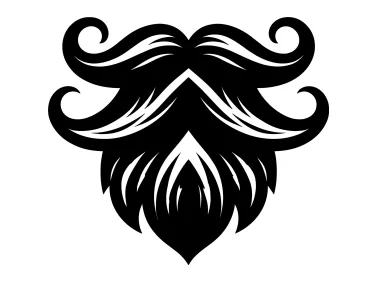 Beard Mustache Logo Template