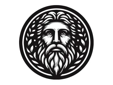 Bearded Ancient Roman Man Logo
