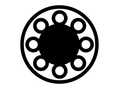 Bearing Circle Shape Logo Template