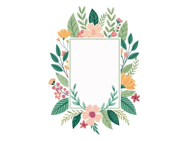 Beautiful Floral Frame Border Illustration Vector