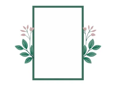 Beautiful Minimalist Floral Frame Vector