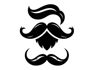 Big Black Mustaches Logo Template