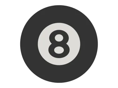 Billard 8 Number Ball Emoji Icon