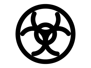 Biohazard  Sign in Circle Logo Template