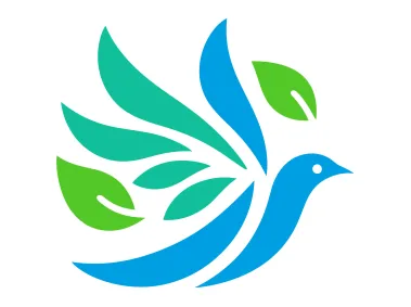 Bird and Leaf Nature Bird Logo Template