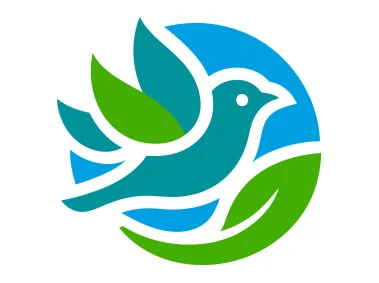 Bird and Leaf Nature Bird Logo Template
