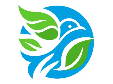 Bird and Leaf Nature Logo Template