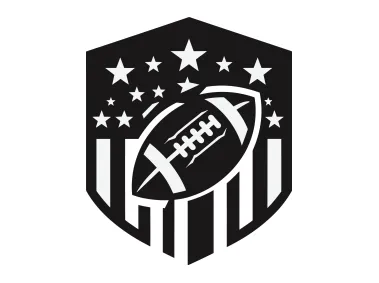 Black American Football Logo Template