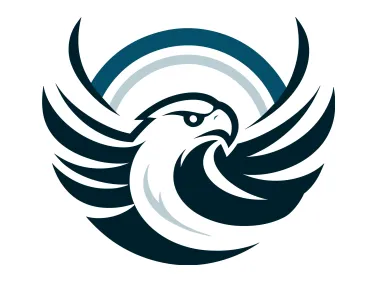 Black Angry Eagle Silhouette Logo Template