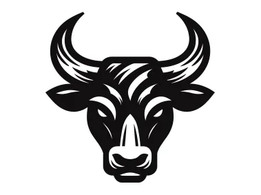 Black Bull Head Logo Template