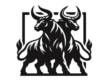 Black Bulls Body Logo Template