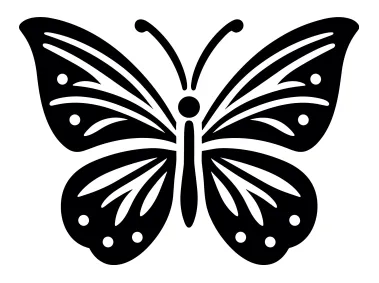 Black Butterfly Logo Template