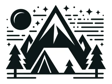 Black Camping Design Logo Template
