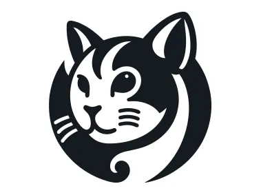 Black Cat Logo Template
