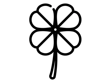 Black Clover Flower Logo Template