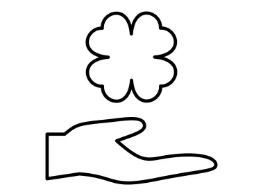 Black Clover in Hand Logo Template