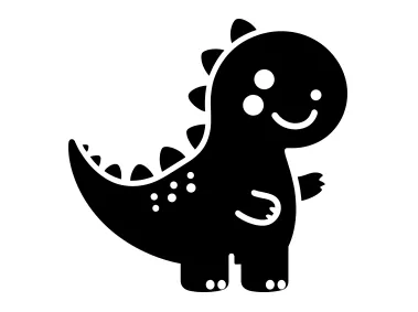 Black Dinosaur Logo Template