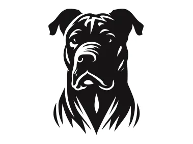 Black Dogo Argentino Logo Template