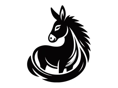 Black Donkey Logo Template