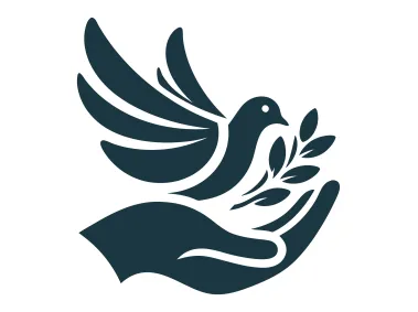 Black Dove in Palm Logo Template