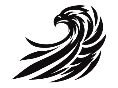 Black Eagle Head Logo Template