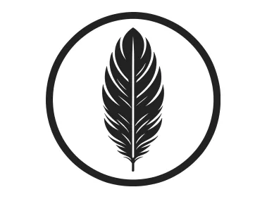 Black Feather Logo Template
