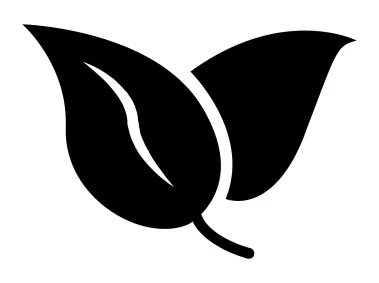 Black Flower Leaves Logo Template